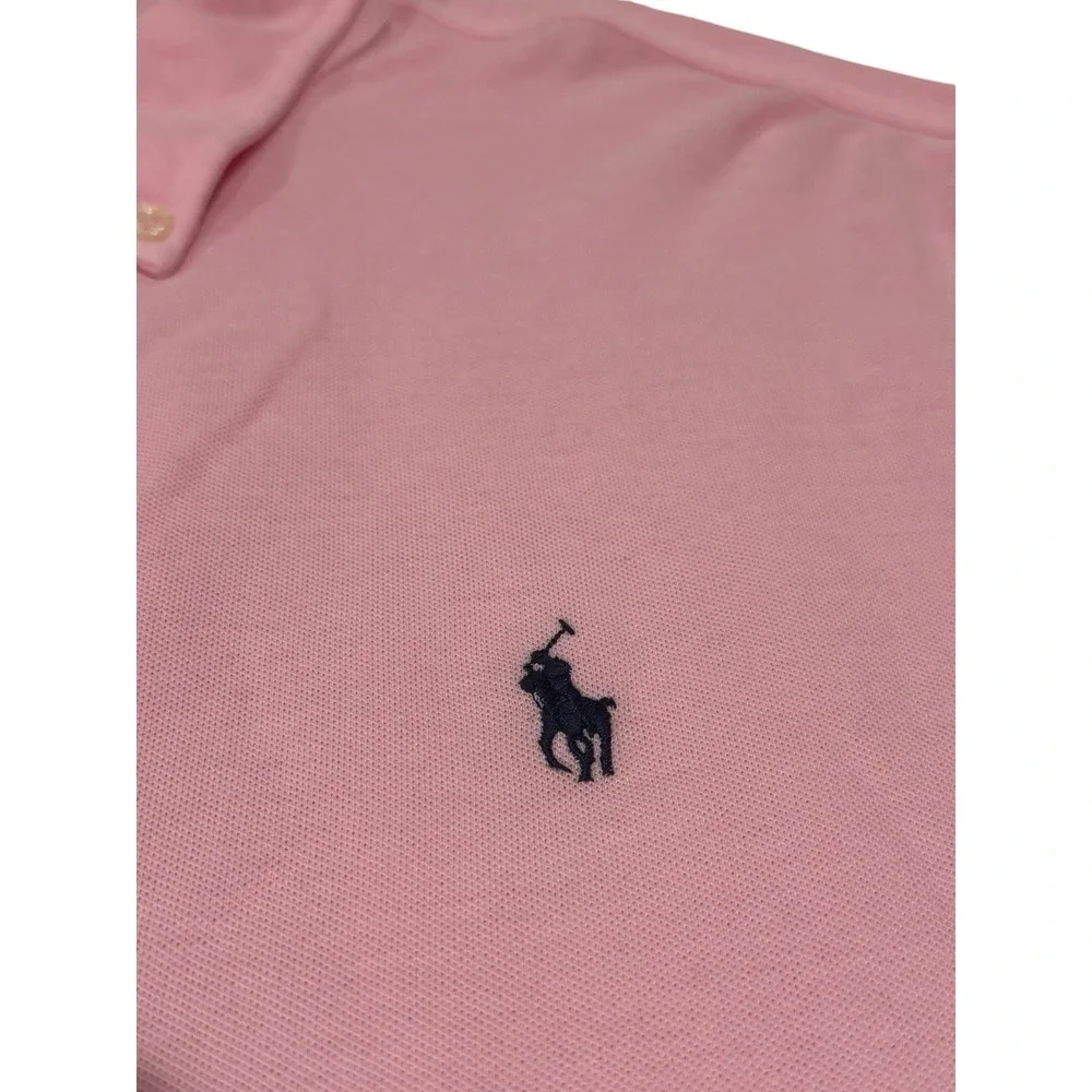Polo Ralph Lauren Featherweight Mesh Long Sleeve Shirt Men's Sz XXL/TTG Pink ECU